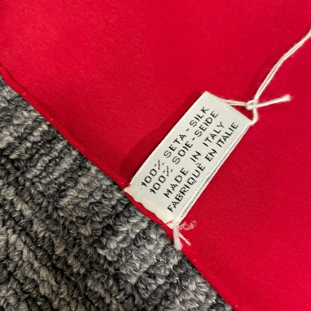 Chanel Blue & Red Silk Bag Print Scarf - Picture 2 of 9